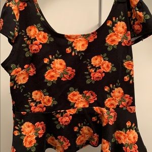 Floral print crop top